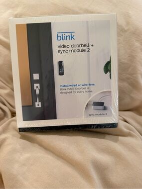 Blink Video Doorbell + Sync Module 2 - Black